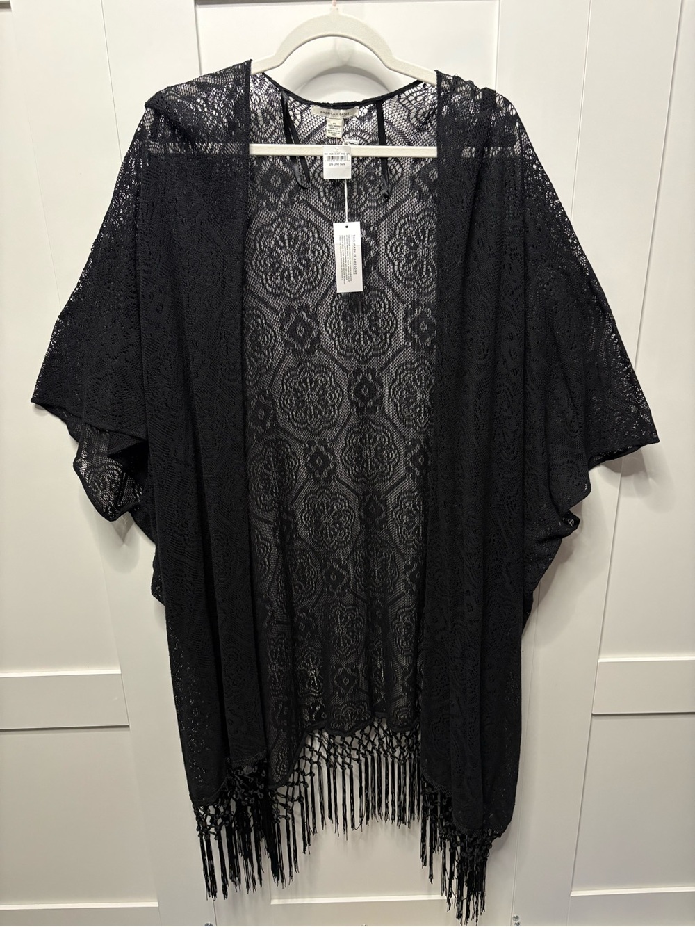 American Eagle Bohemian-Style Lace Fringe Kimono